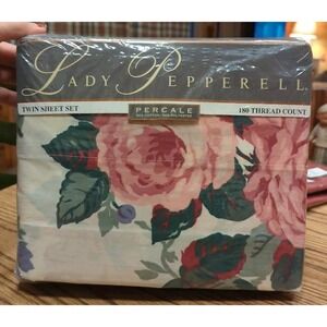 Vintage New Lady Pepperell 3 Piece Floral Twin Sheet Set
